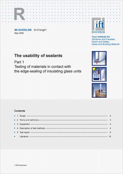 ift-Guideline DI-01engl/1 The usability of sealants Part 1